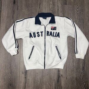 Samsousan Designs Australia Women Size 8 AU/9 US L/S Blue/White Full Zip Jacket